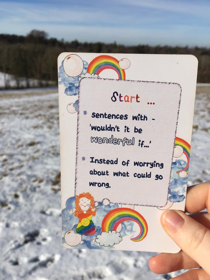 smiley thought card positivity